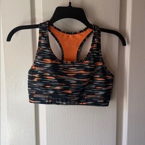 Nike Dri-FIT Orange and Black Activewear Bra